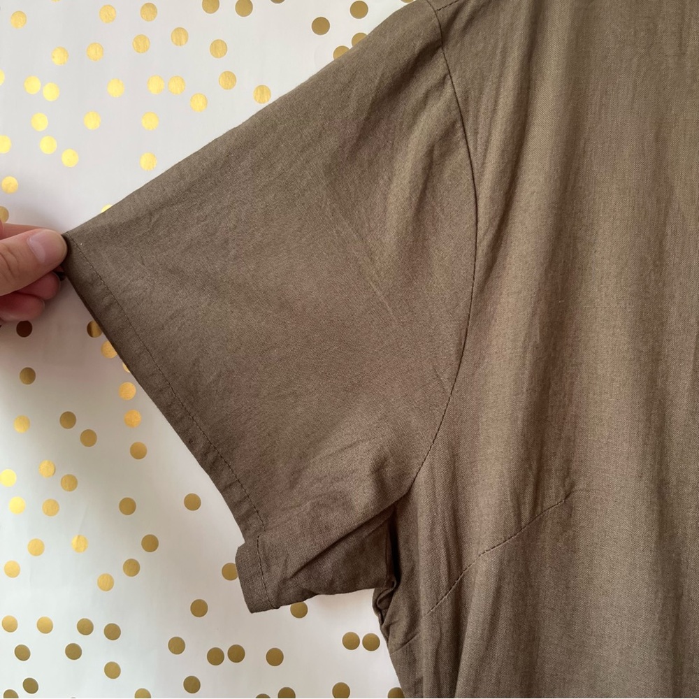 NATURAL LIFE Olive Green Short-Sleeve Utility Jumpsuit - Picture 7 of 12